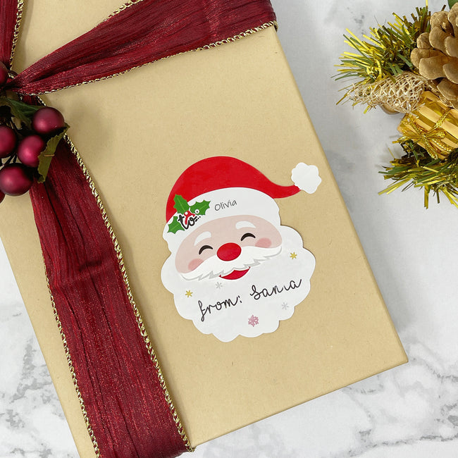 Wrapables Santa Claus Sticker Labels, Christmas Holiday Name Tags for Gifts & Stationery (45pcs)