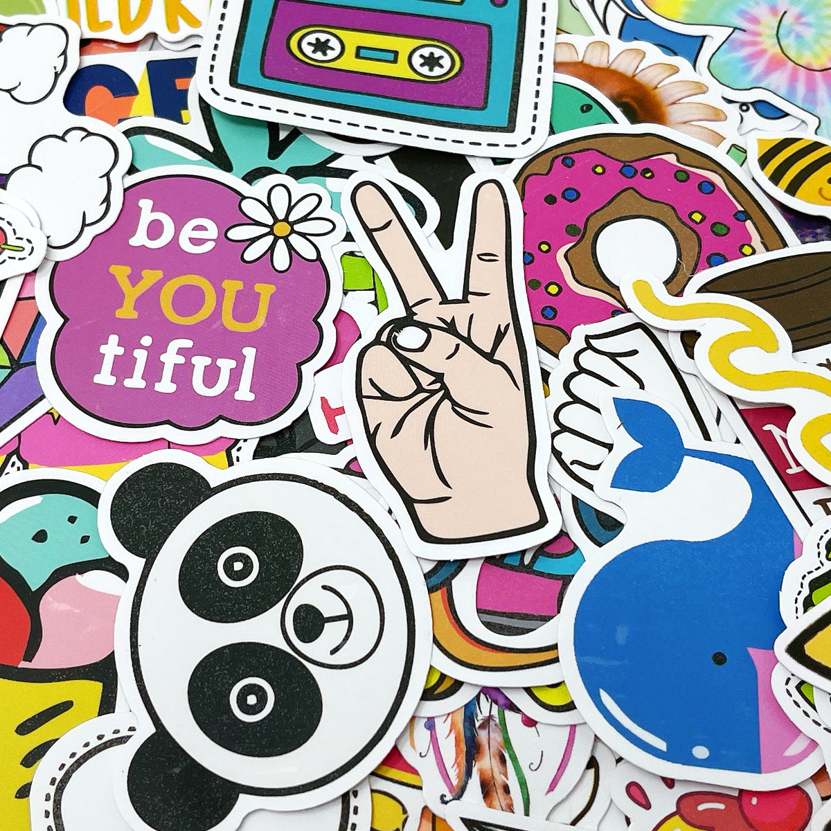 Wrapables Waterproof Vinyl Stickers for Water Bottles, Laptop, Phones, Skateboards, Decals for Teens