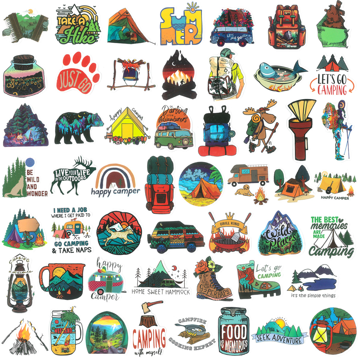 Wrapables Waterproof Vinyl Stickers for Water Bottles, Laptop, Phones, Skateboards, Decals for Teens