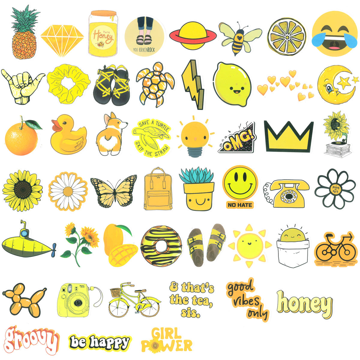 Wrapables Waterproof Vinyl Stickers for Water Bottles, Laptop, Phones, Skateboards, Decals for Teens