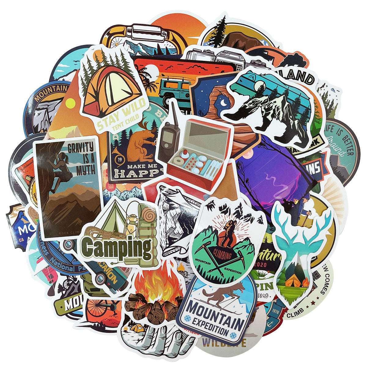 Wrapables Waterproof Vinyl Stickers for Water Bottles, Laptop, Phones, Skateboards, Decals for Teens