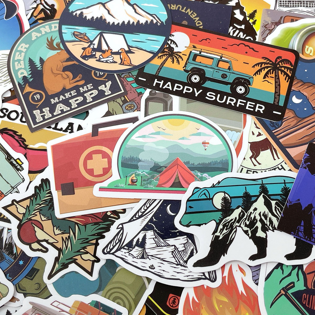 Wrapables Waterproof Vinyl Stickers for Water Bottles, Laptop, Phones, Skateboards, Decals for Teens