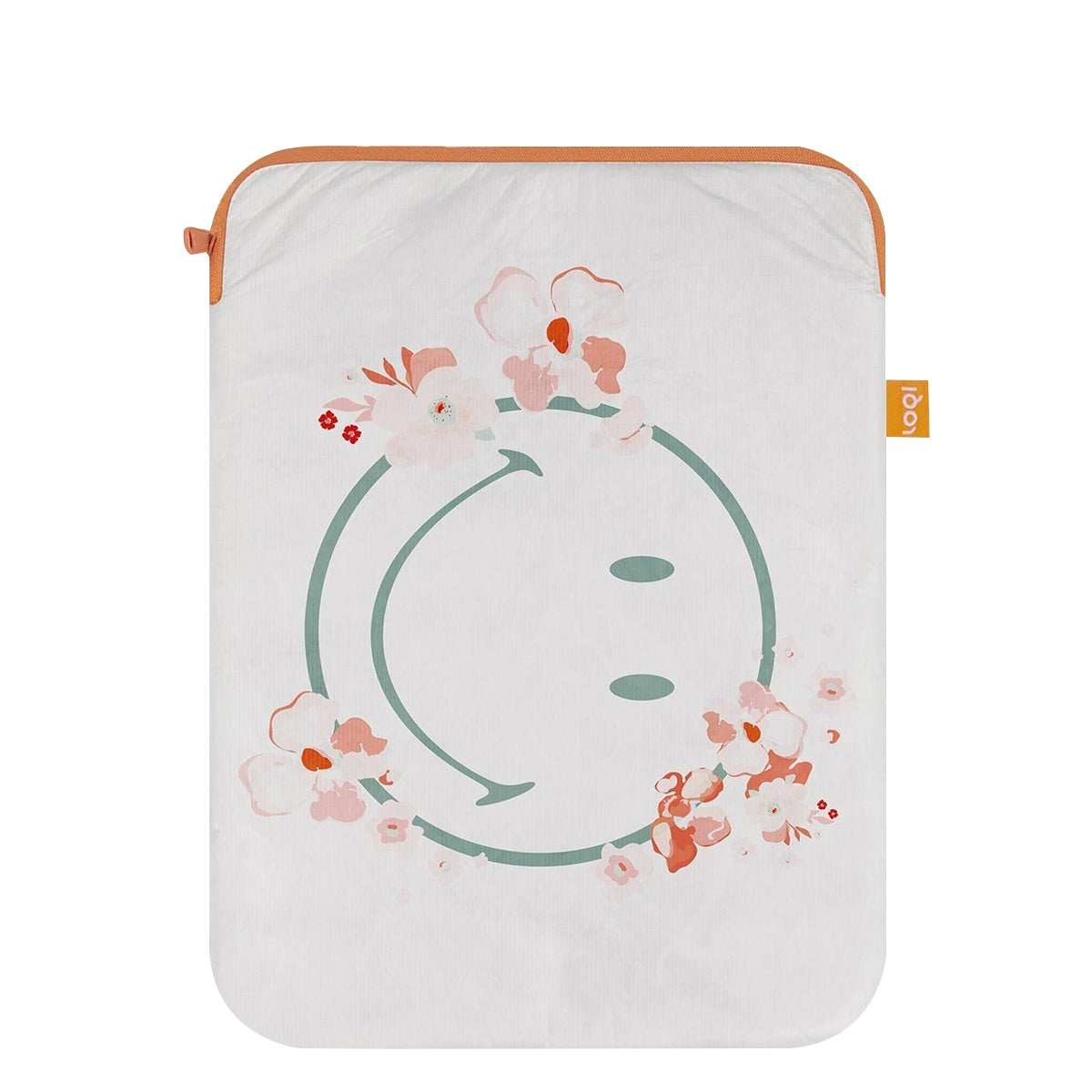 LOQI Artists Smiley Tyvek Blossom White Laptop Cover
