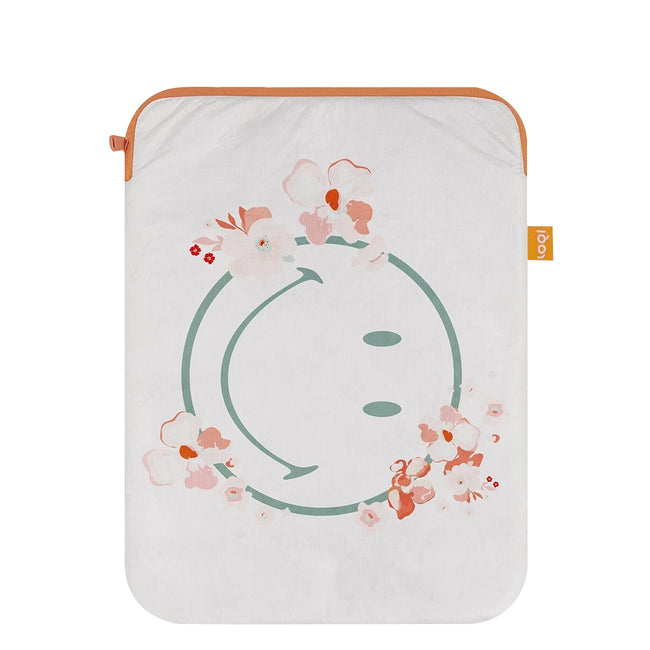 LOQI Artists Smiley Tyvek Blossom White Laptop Cover