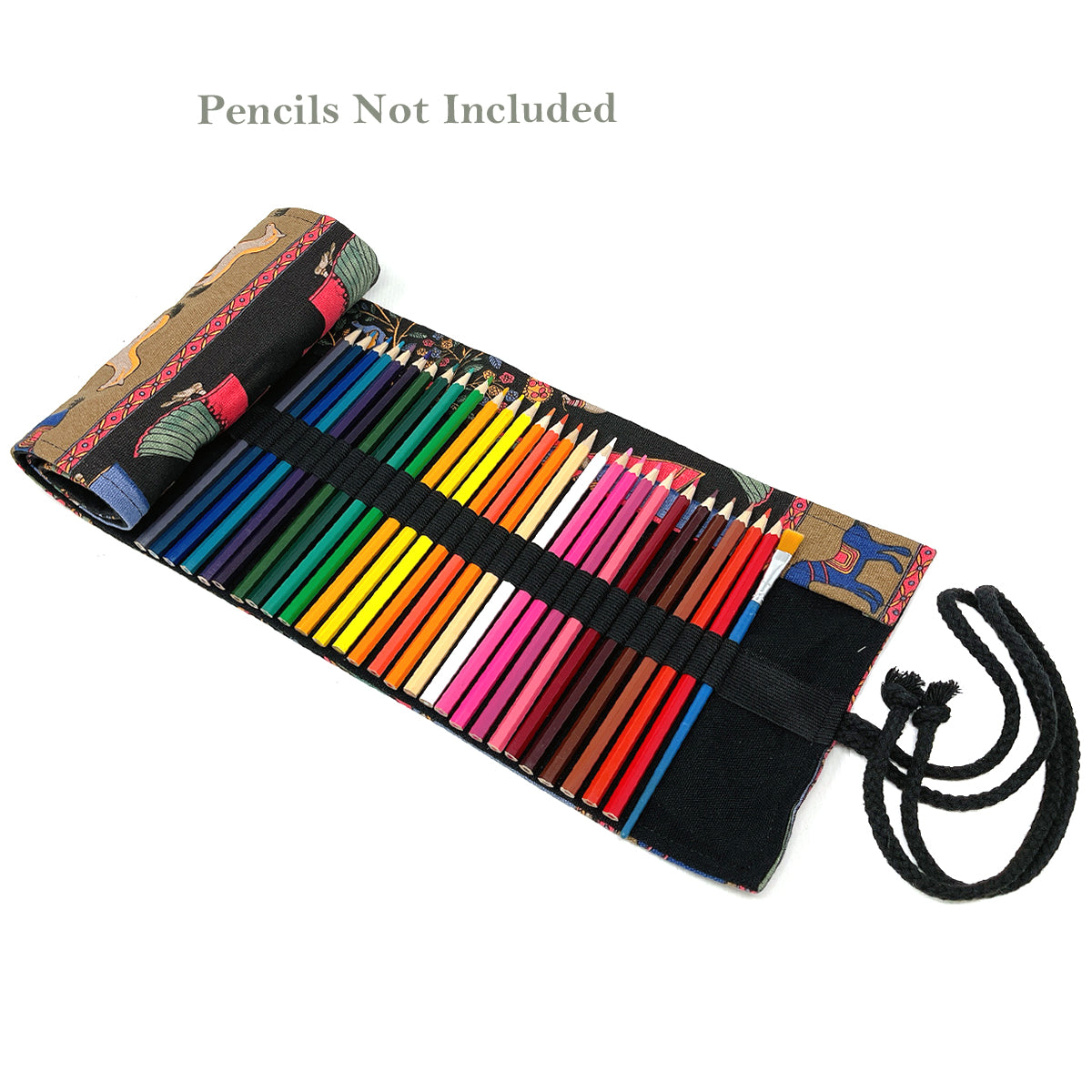 Wrapables Pencil Roll Organizer, Colored Pencil Wrap Pouch (72 slots)