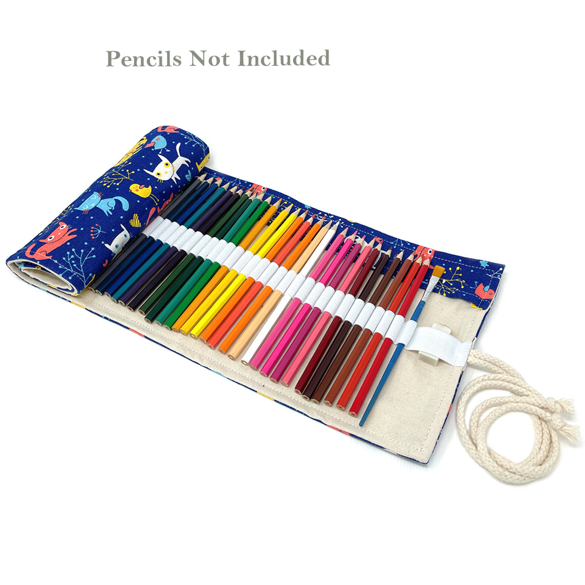 Wrapables Pencil Roll Organizer, Colored Pencil Wrap Pouch (72 slots)