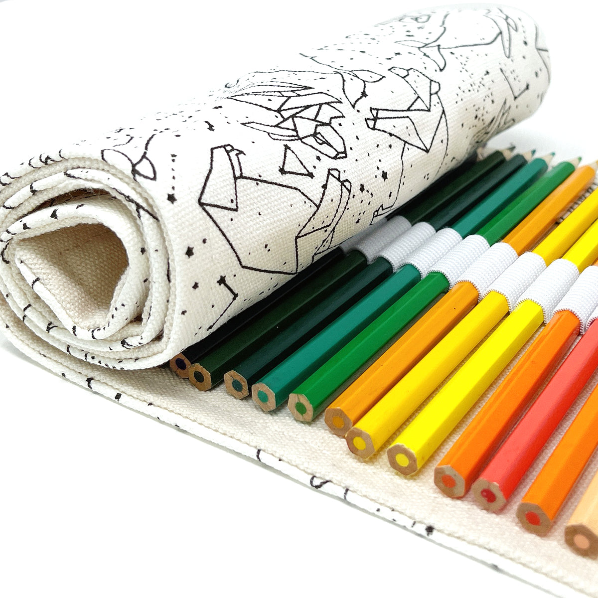 Wrapables Pencil Roll Organizer, Colored Pencil Wrap Pouch (72 slots)