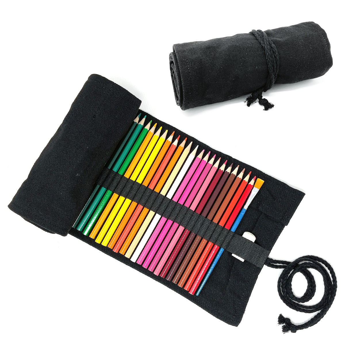 Wrapables Pencil Roll Organizer, Colored Pencil Wrap Pouch (72 slots)