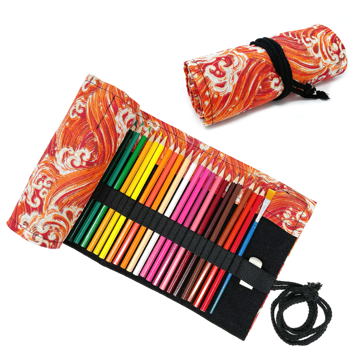 Wrapables Pencil Roll Organizer, Colored Pencil Wrap Pouch (72 slots)