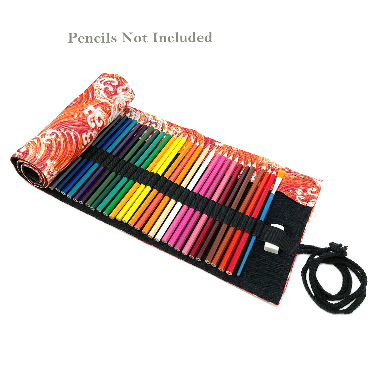 Wrapables Pencil Roll Organizer, Colored Pencil Wrap Pouch (72 slots)