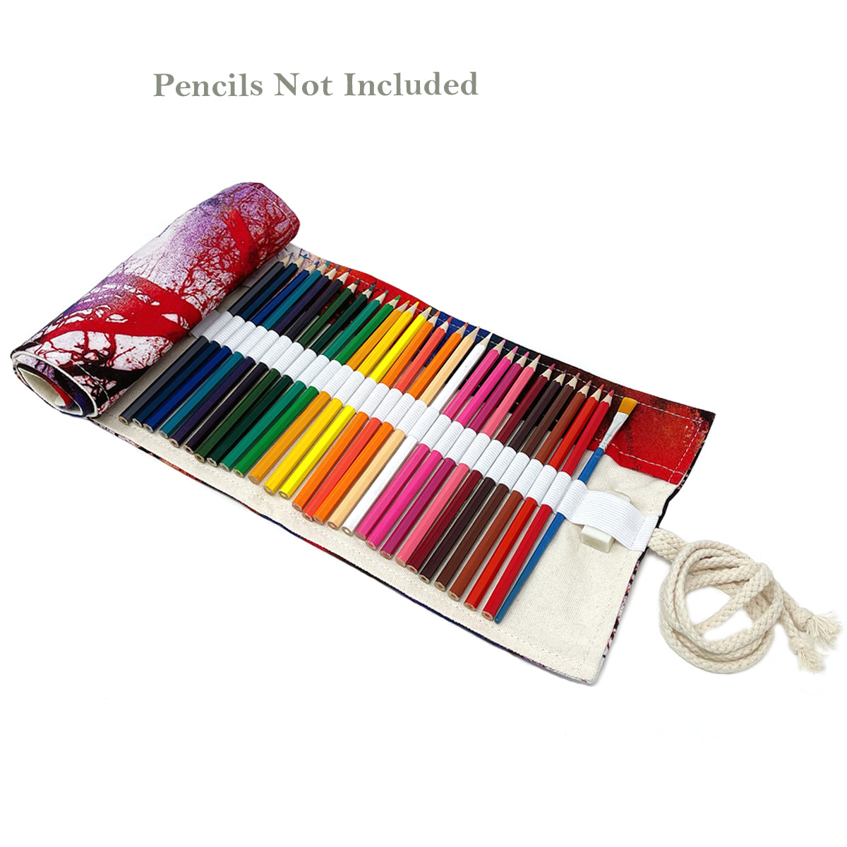 Wrapables Pencil Roll Organizer, Colored Pencil Wrap Pouch (72 slots)