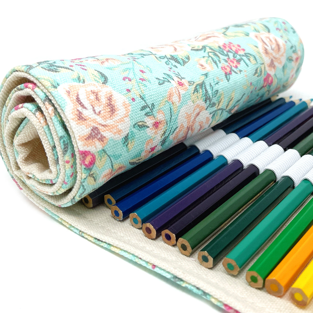 Wrapables Pencil Roll Organizer, Colored Pencil Wrap Pouch (72 slots)