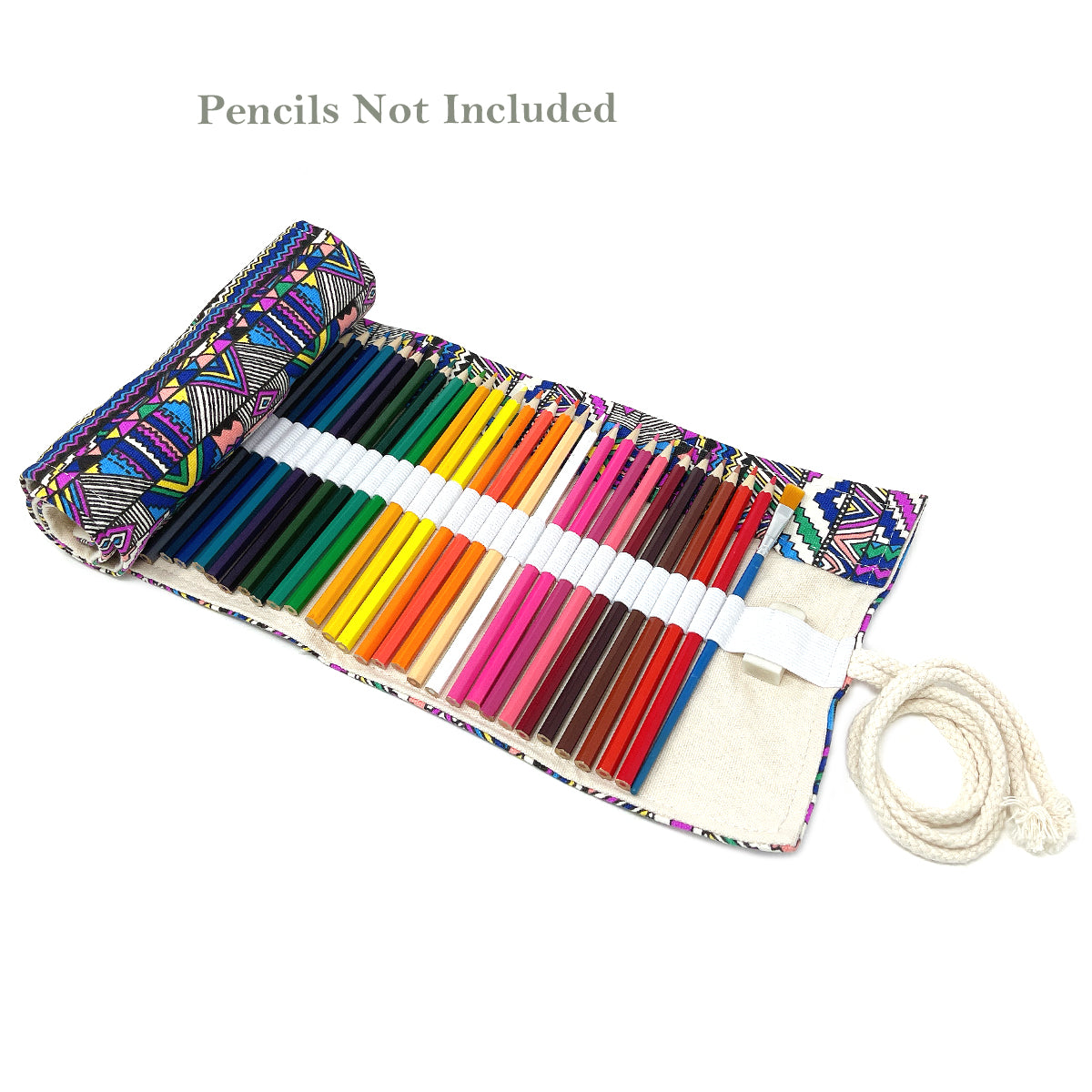 Wrapables Pencil Roll Organizer, Colored Pencil Wrap Pouch (72 slots)