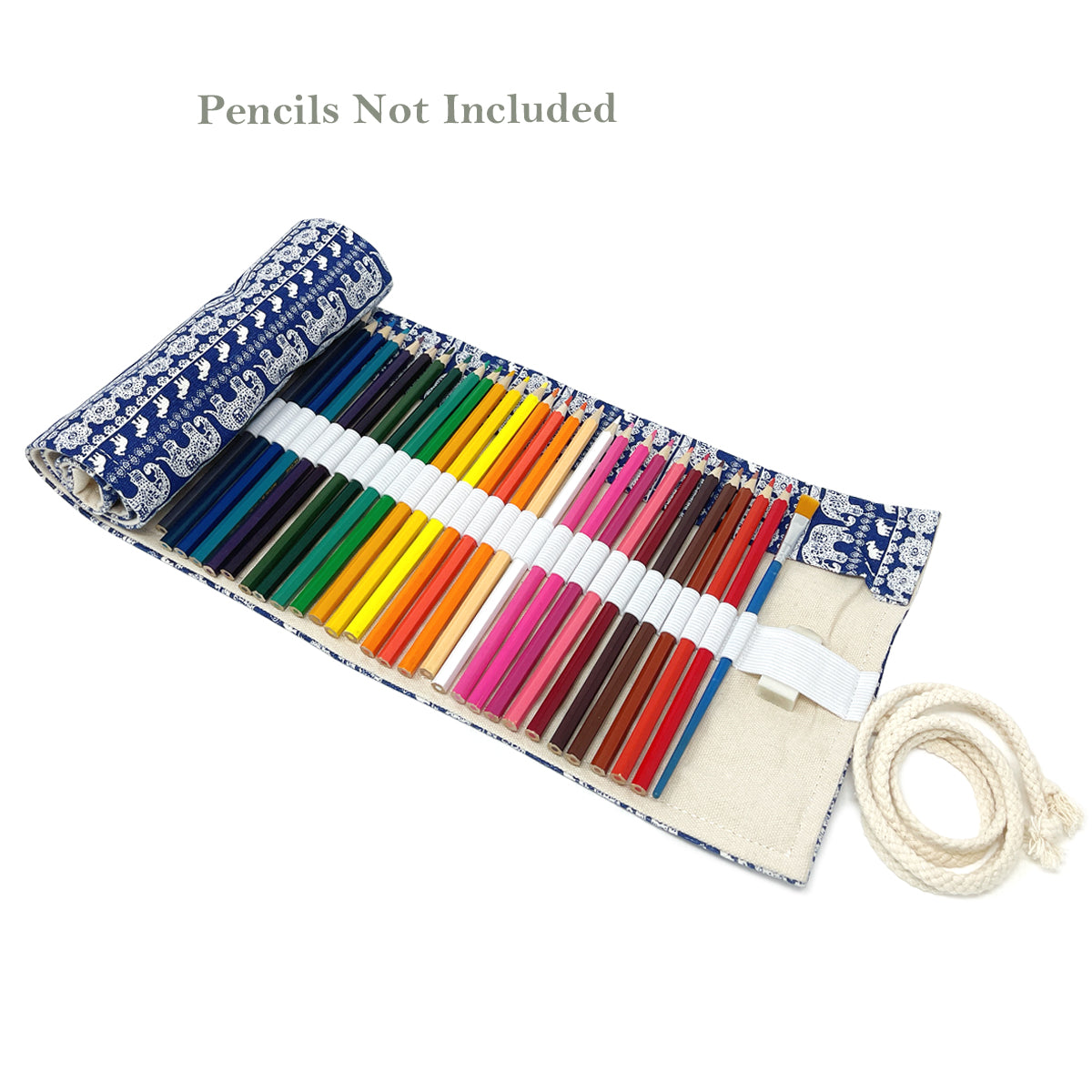 Wrapables Pencil Roll Organizer, Colored Pencil Wrap Pouch (72 slots)