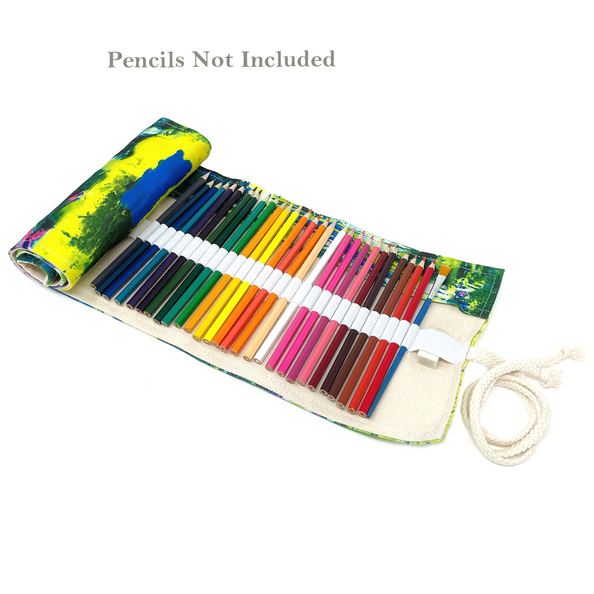 Wrapables Pencil Roll Organizer, Colored Pencil Wrap Pouch (72 slots)