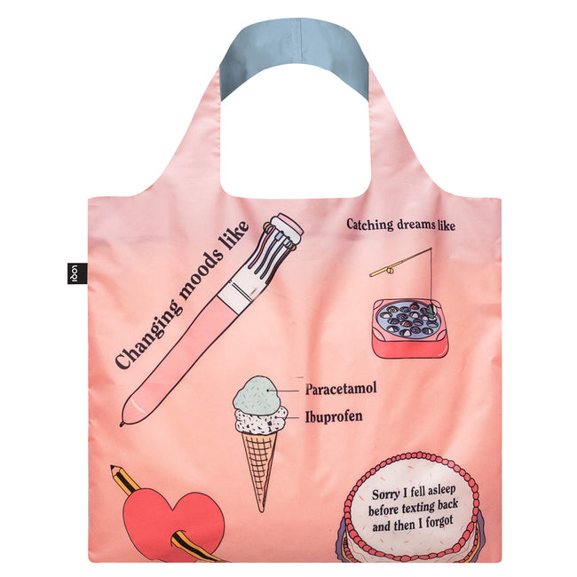 LOQI Artist Giulia Hartz Pattern Recycled Reusable Shopping Bag