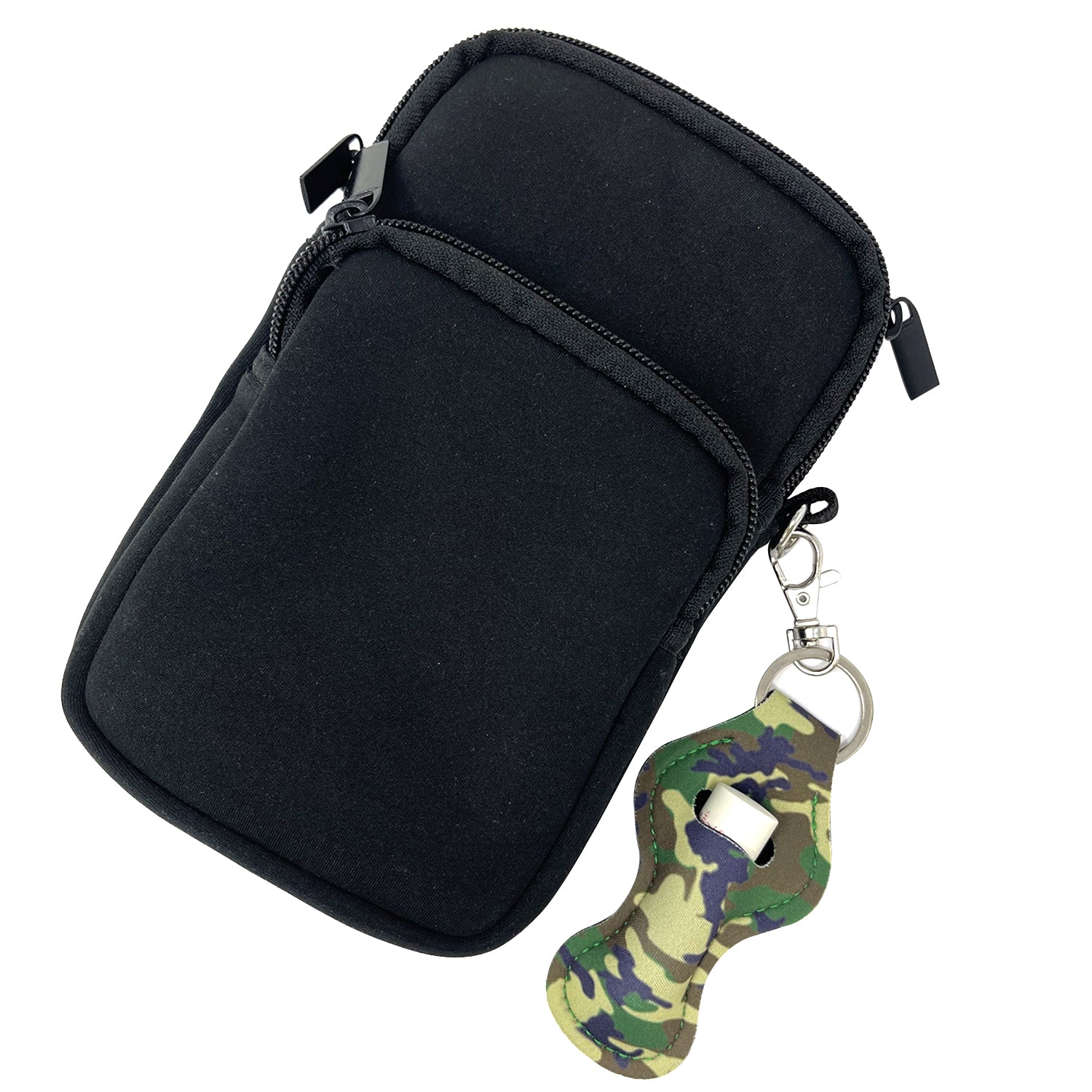 Wrapables 10 Pack Chapstick Holder Keychain with 10 Pieces Metal Clasps