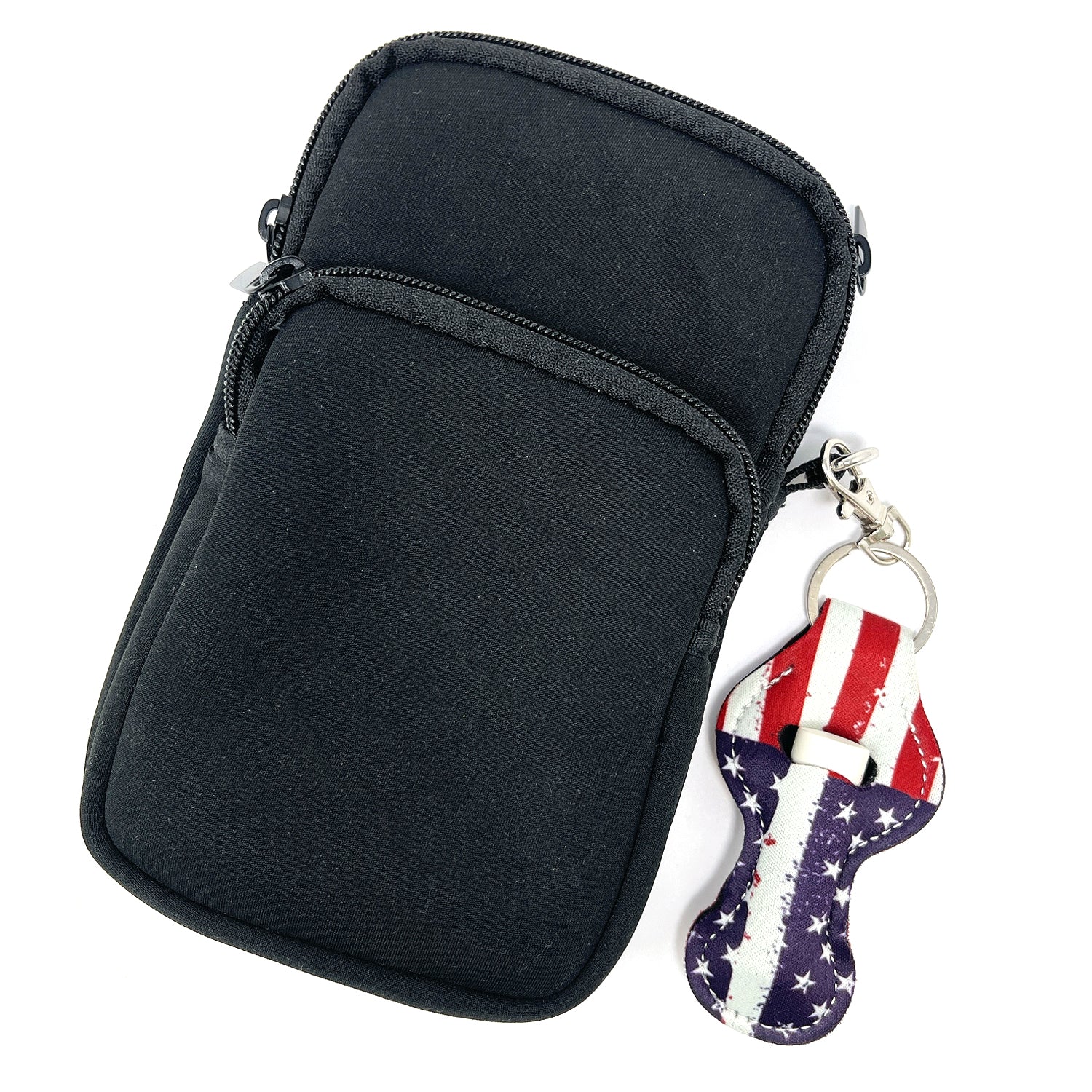 Wrapables 10 Pack Chapstick Holder Keychain with 10 Pieces Metal Clasps