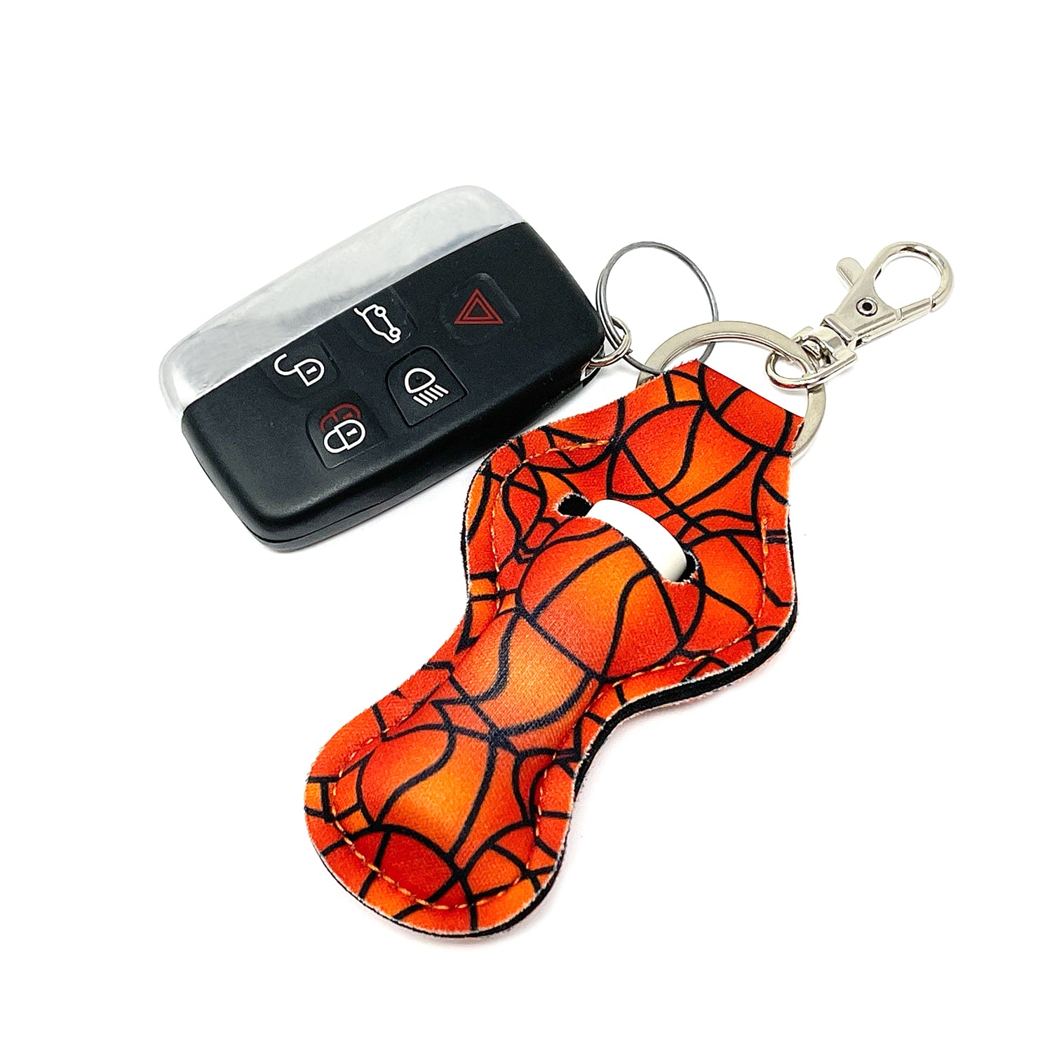 Wrapables 10 Pack Chapstick Holder Keychain with 10 Pieces Metal Clasps