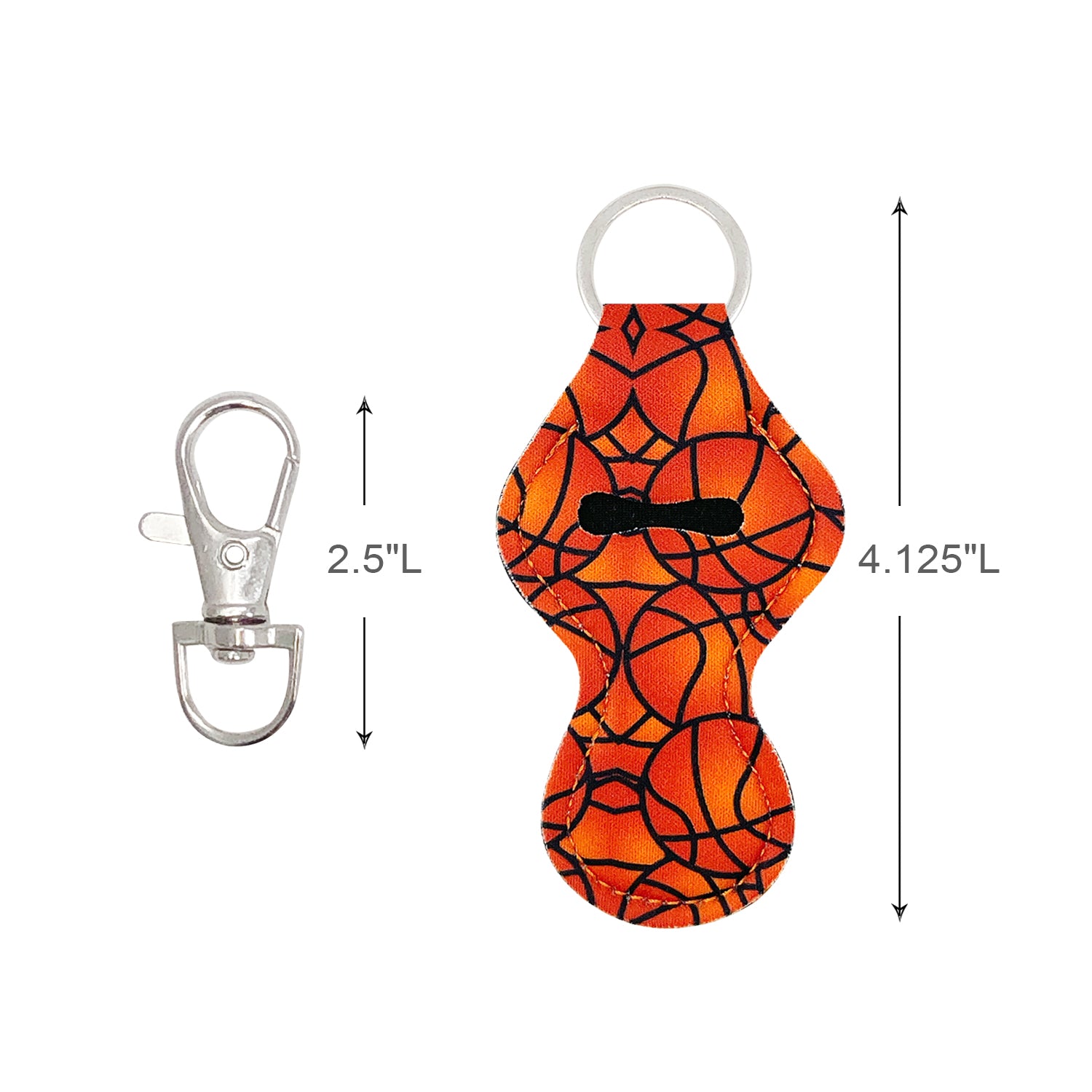 Wrapables 10 Pack Chapstick Holder Keychain with 10 Pieces Metal Clasps