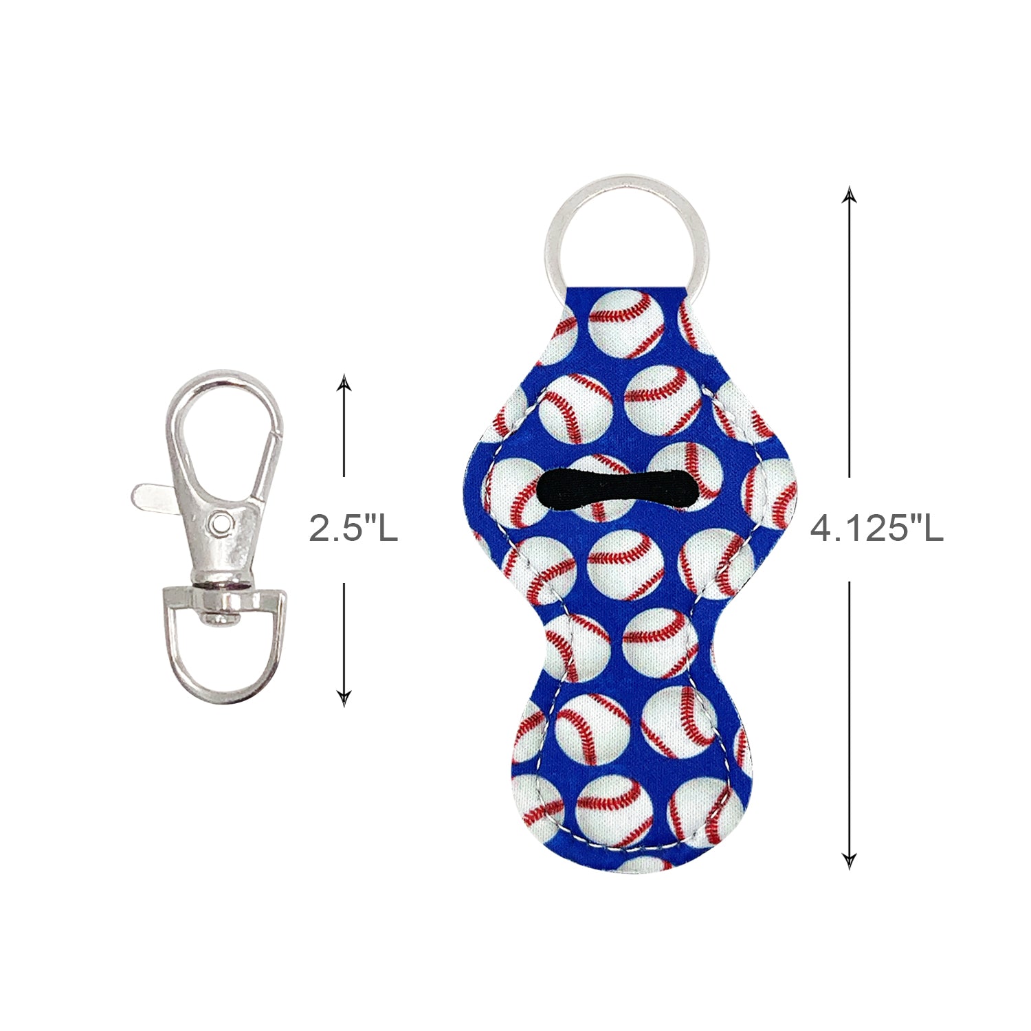 Wrapables 10 Pack Chapstick Holder Keychain with 10 Pieces Metal Clasps