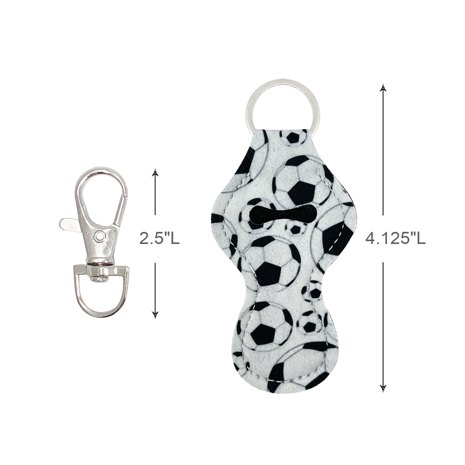 Wrapables 10 Pack Chapstick Holder Keychain with 10 Pieces Metal Clasps