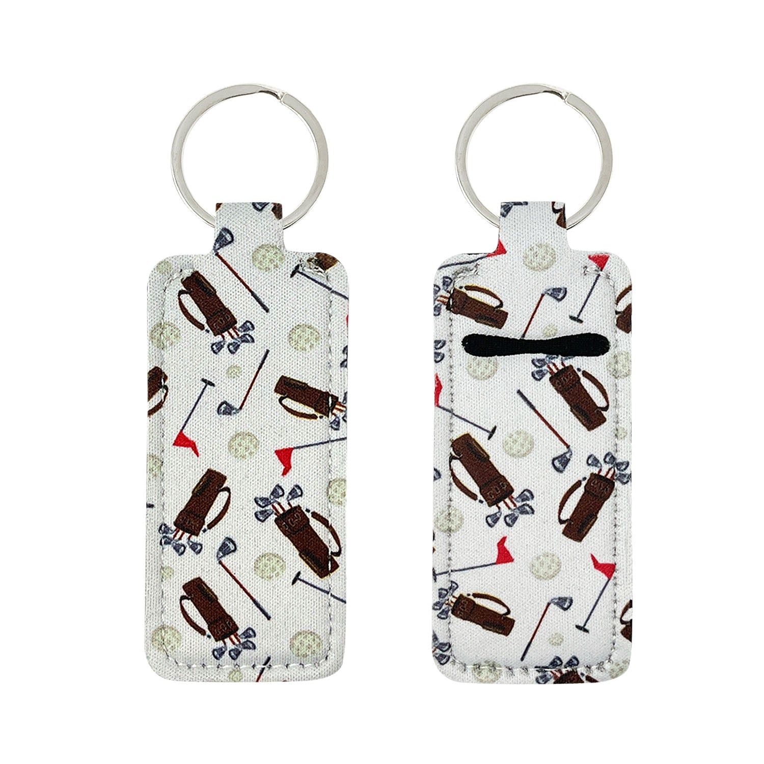 Wrapables 10 Pack Chapstick Holder Keychain with 10 Pieces Metal Clasps