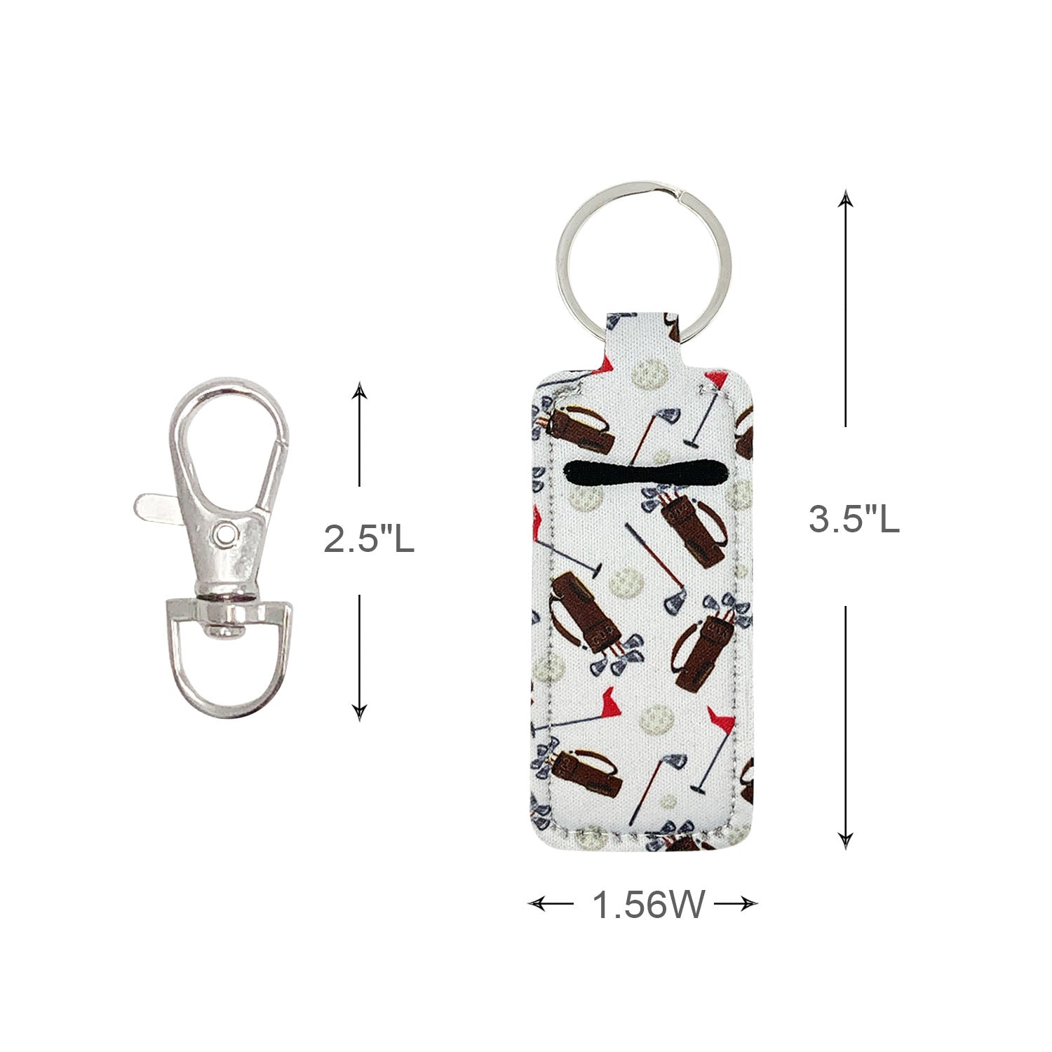 Wrapables 10 Pack Chapstick Holder Keychain with 10 Pieces Metal Clasps