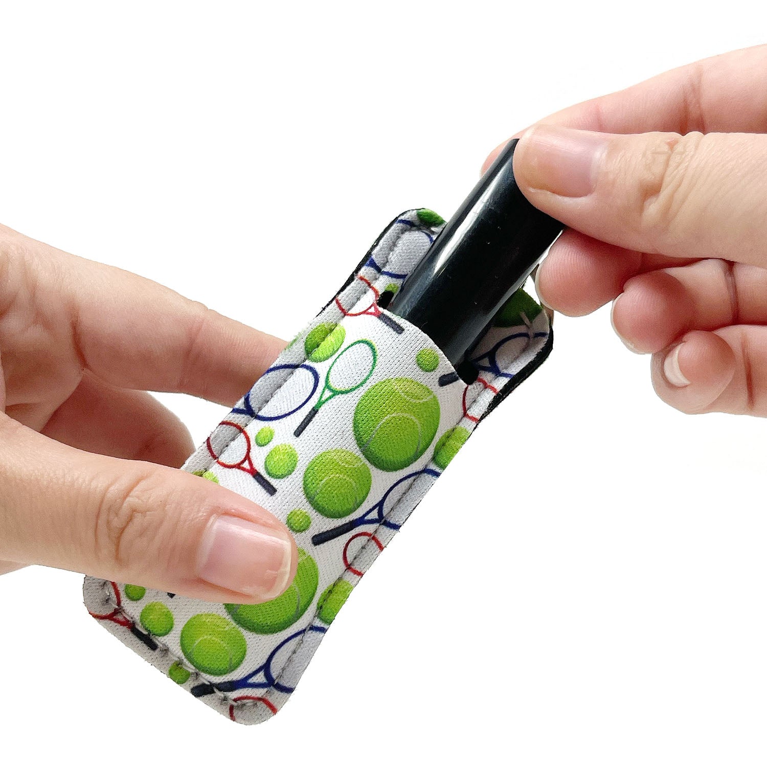 Wrapables 10 Pack Chapstick Holder Keychain with 10 Pieces Metal Clasps