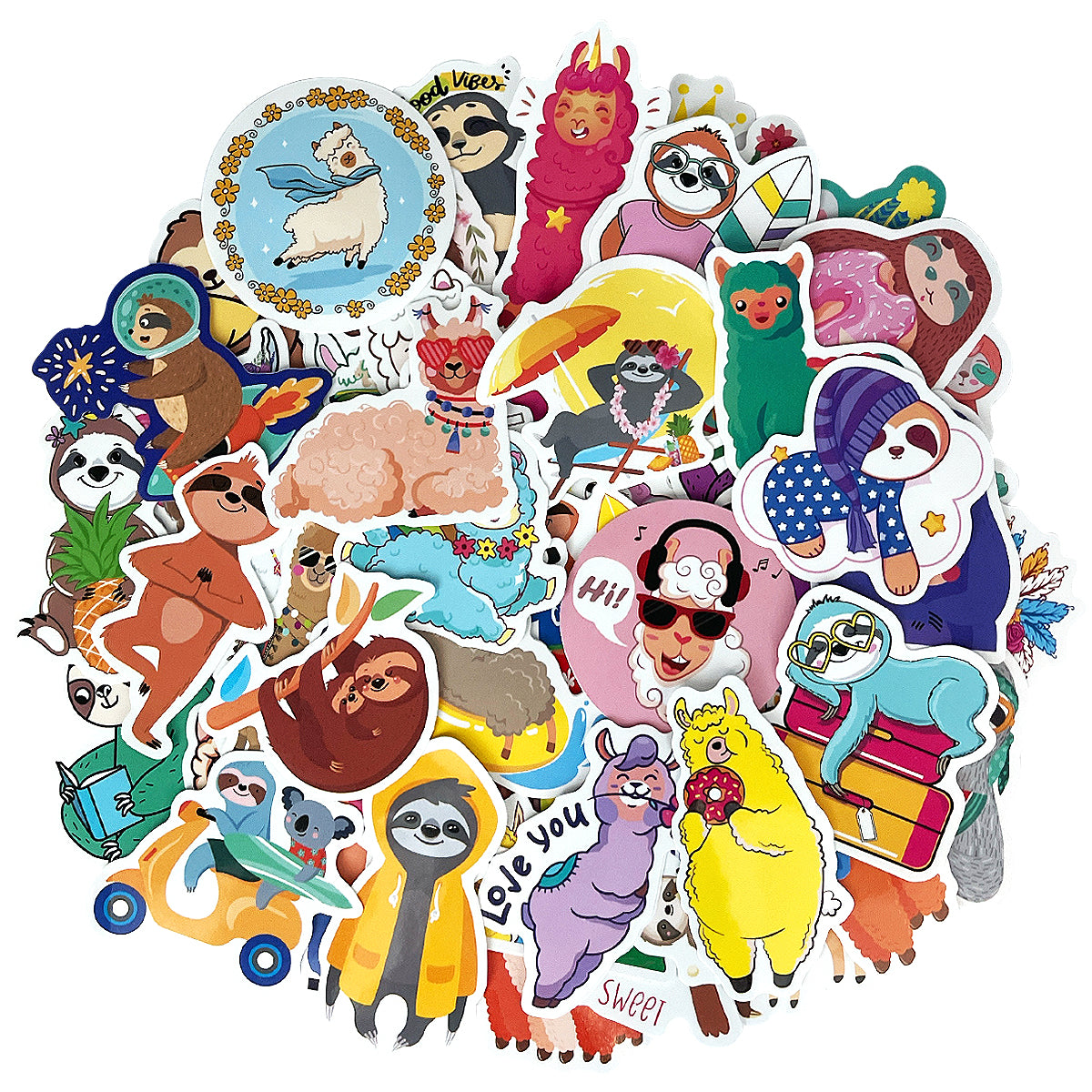 Wrapables Waterproof Vinyl Stickers for Water Bottles, Laptop, Phones, Skateboards, Decals for Teens