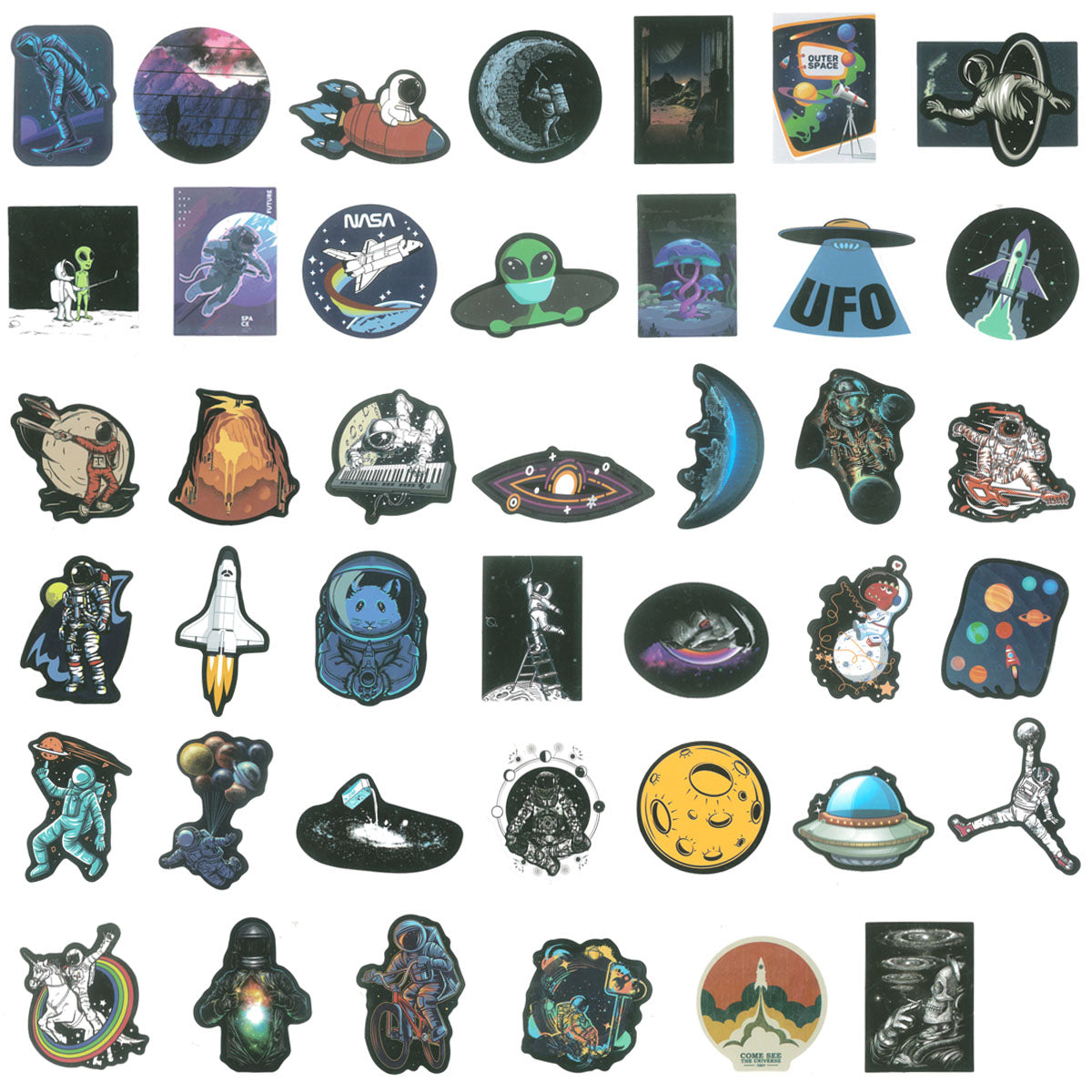 Wrapables Waterproof Vinyl Stickers for Water Bottles, Laptop, Phones, Skateboards, Decals for Teens