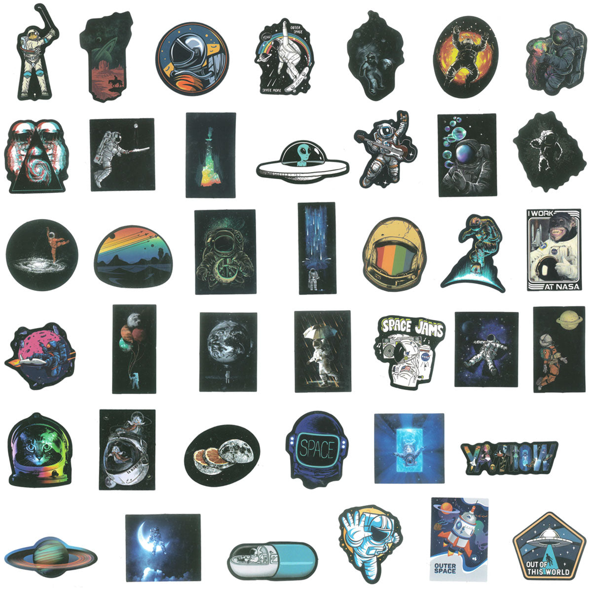 Wrapables Waterproof Vinyl Stickers for Water Bottles, Laptop, Phones, Skateboards, Decals for Teens