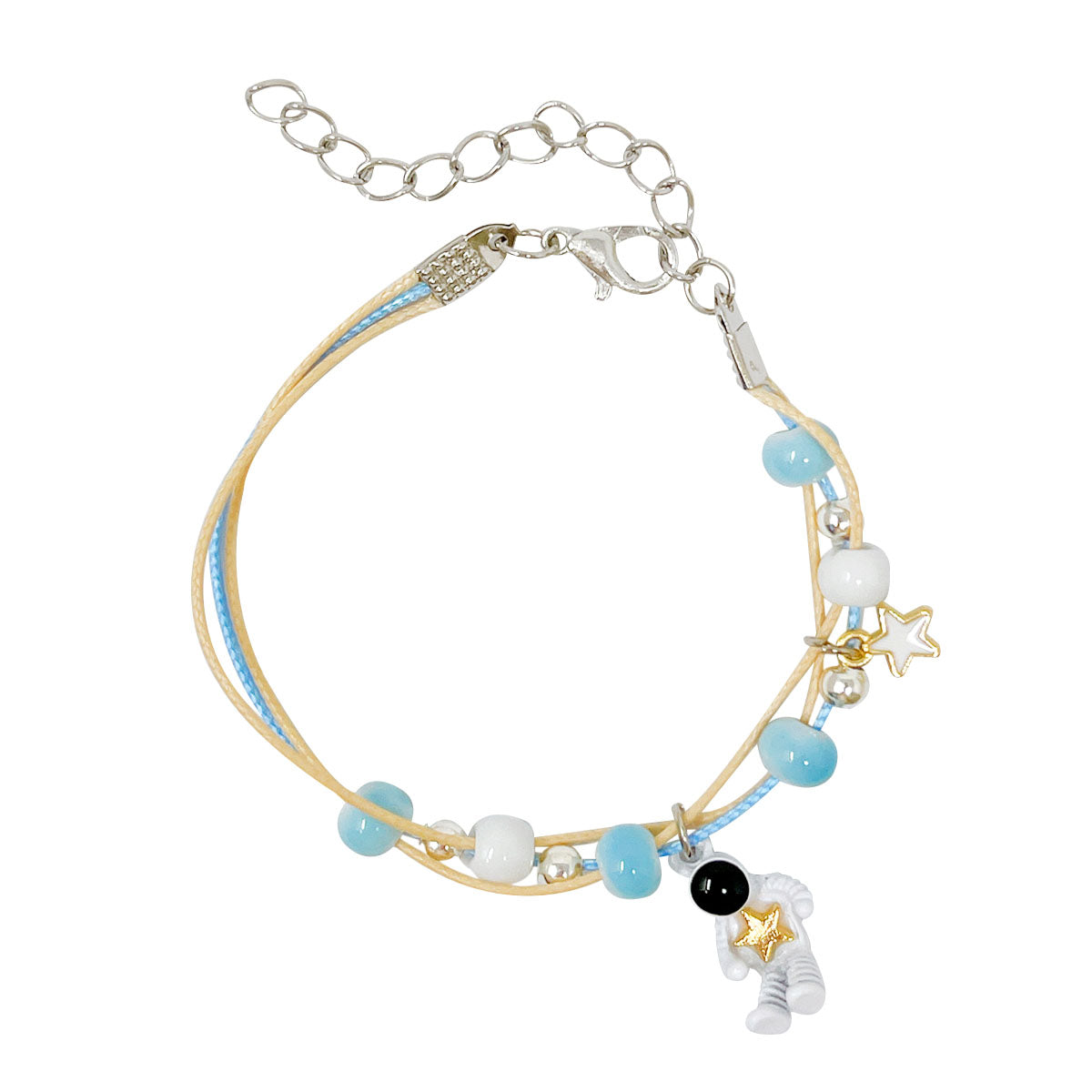 Wrapables Friendship Beaded Enamel Charm Bracelet