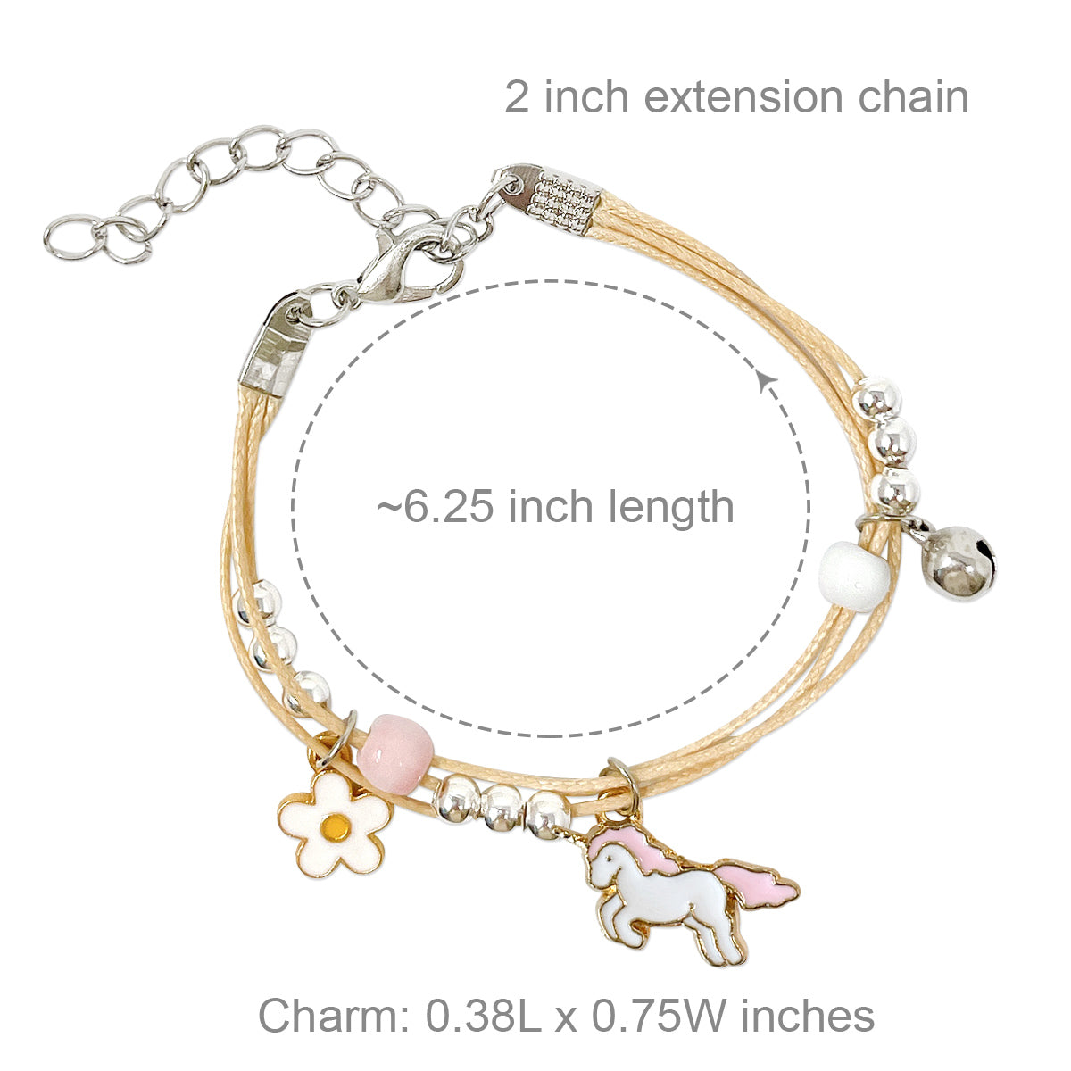 Wrapables Friendship Beaded Enamel Charm Bracelet