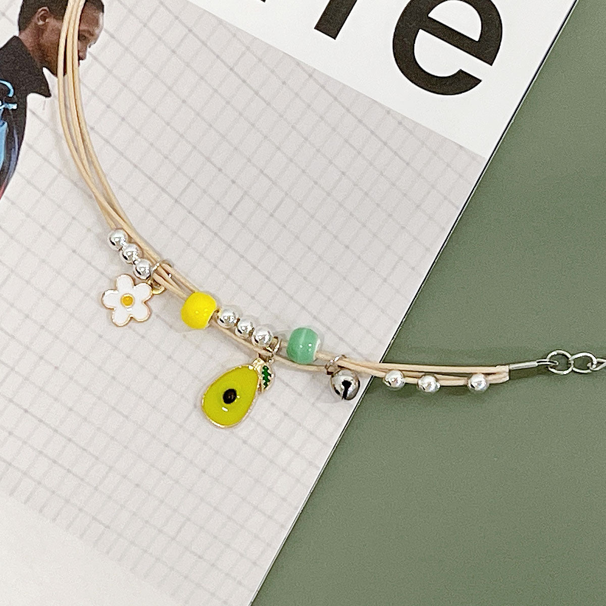 Wrapables Friendship Beaded Enamel Charm Bracelet