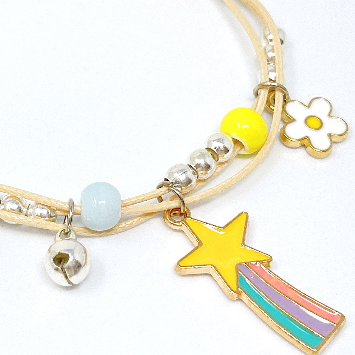 Wrapables Friendship Beaded Enamel Charm Bracelet