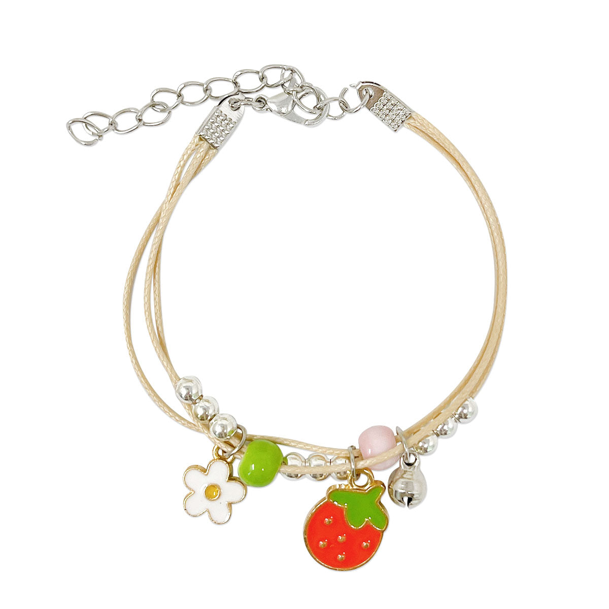 Wrapables Friendship Beaded Enamel Charm Bracelet