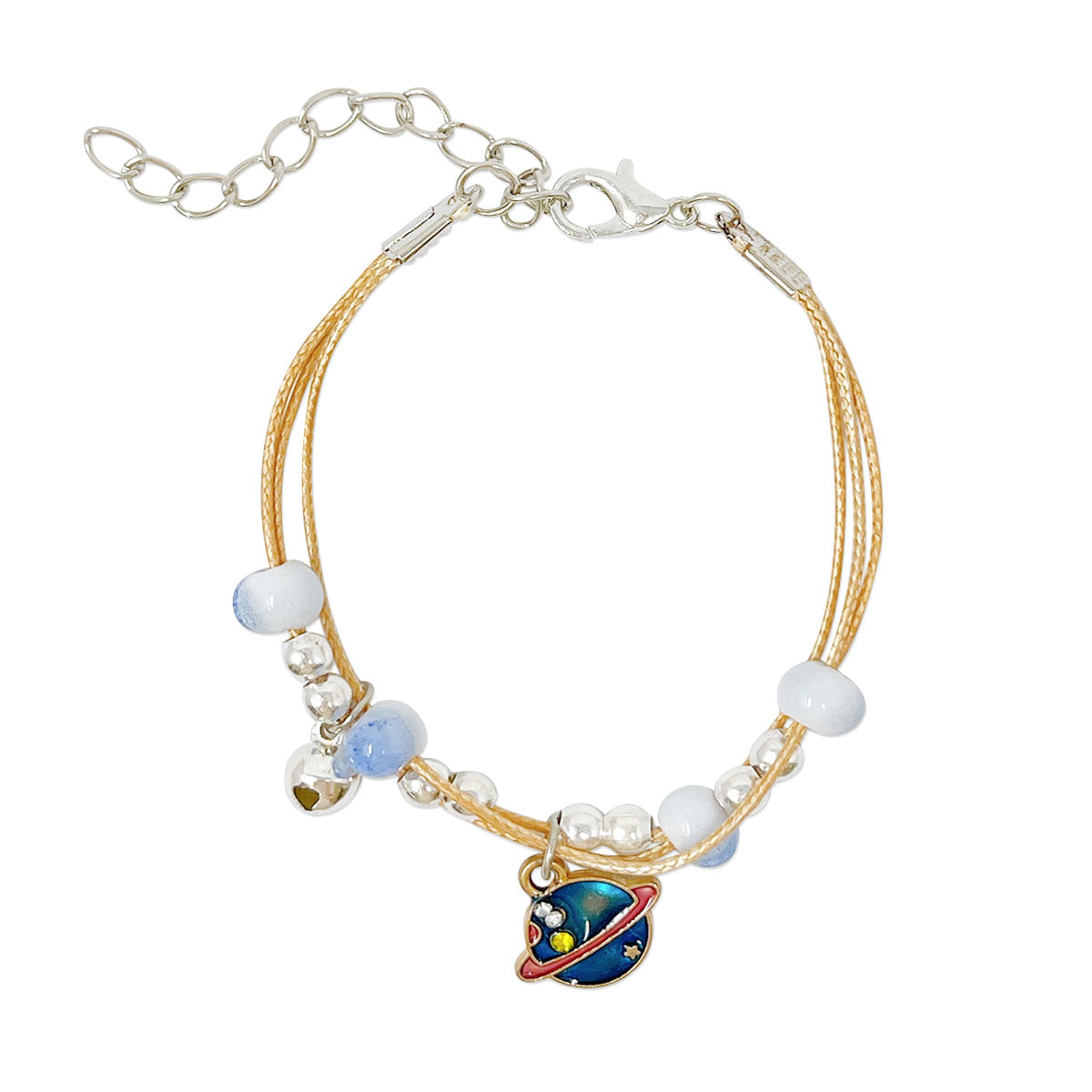 Wrapables Friendship Beaded Enamel Charm Bracelet