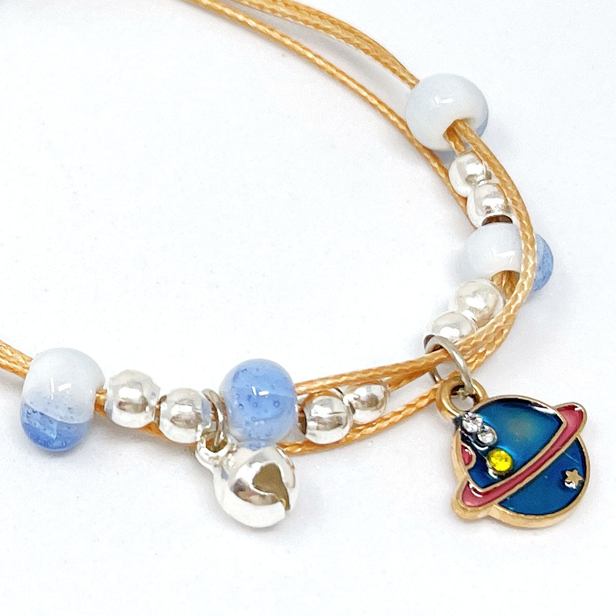 Wrapables Friendship Beaded Enamel Charm Bracelet