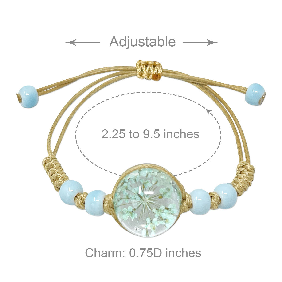 Wrapables Friendship Beaded Enamel Charm Bracelet