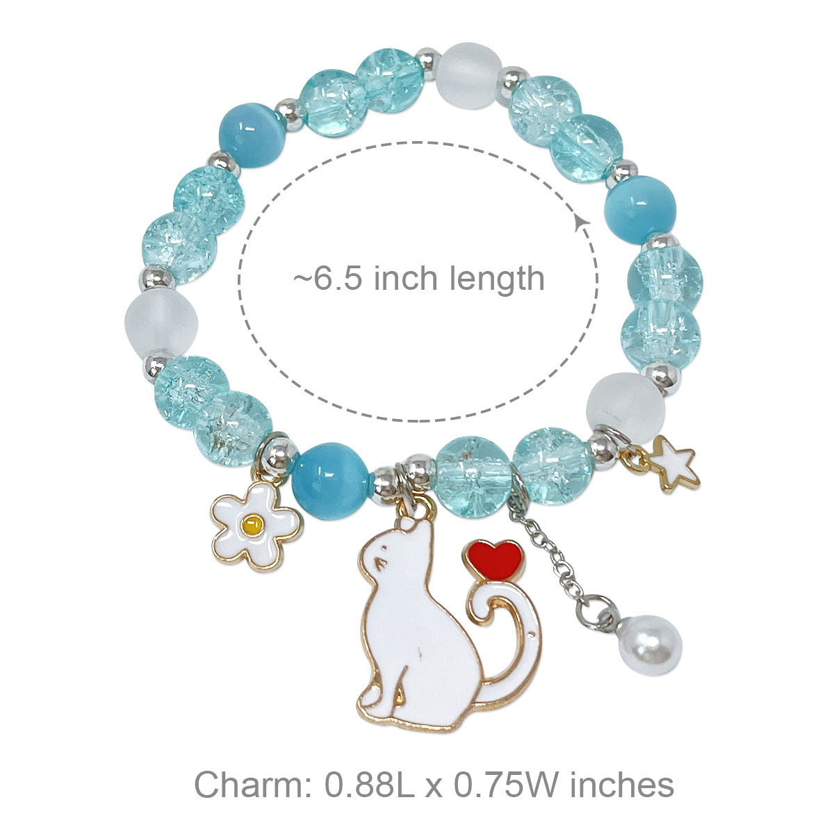 Wrapables Friendship Beaded Enamel Charm Bracelet