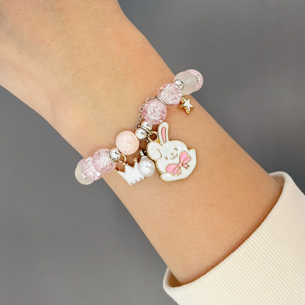 Wrapables Friendship Beaded Enamel Charm Bracelet