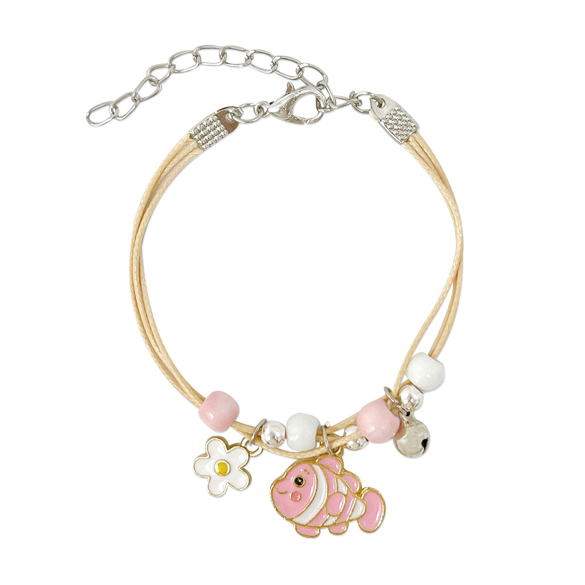 Wrapables Friendship Beaded Enamel Charm Bracelet