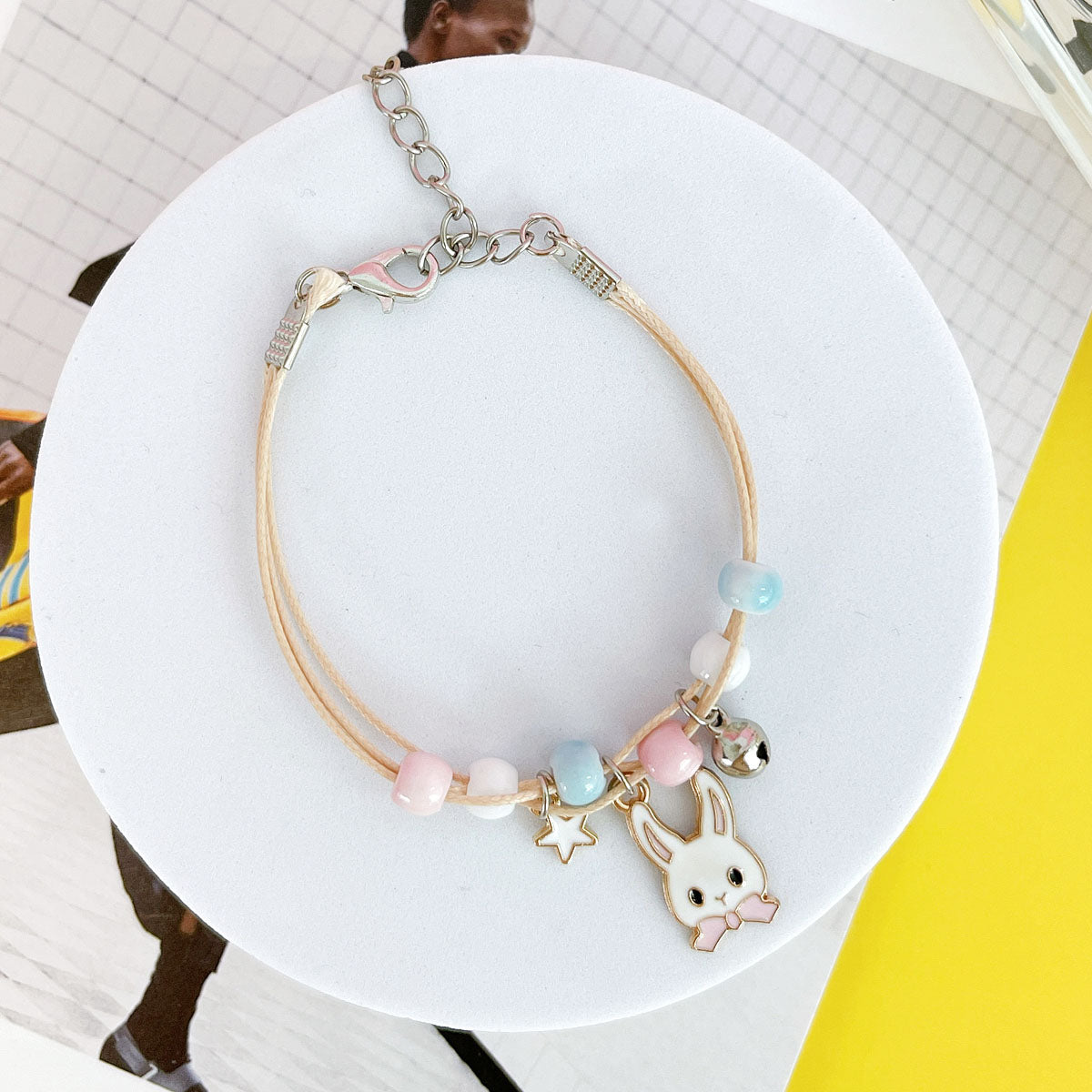 Wrapables Friendship Beaded Enamel Charm Bracelet