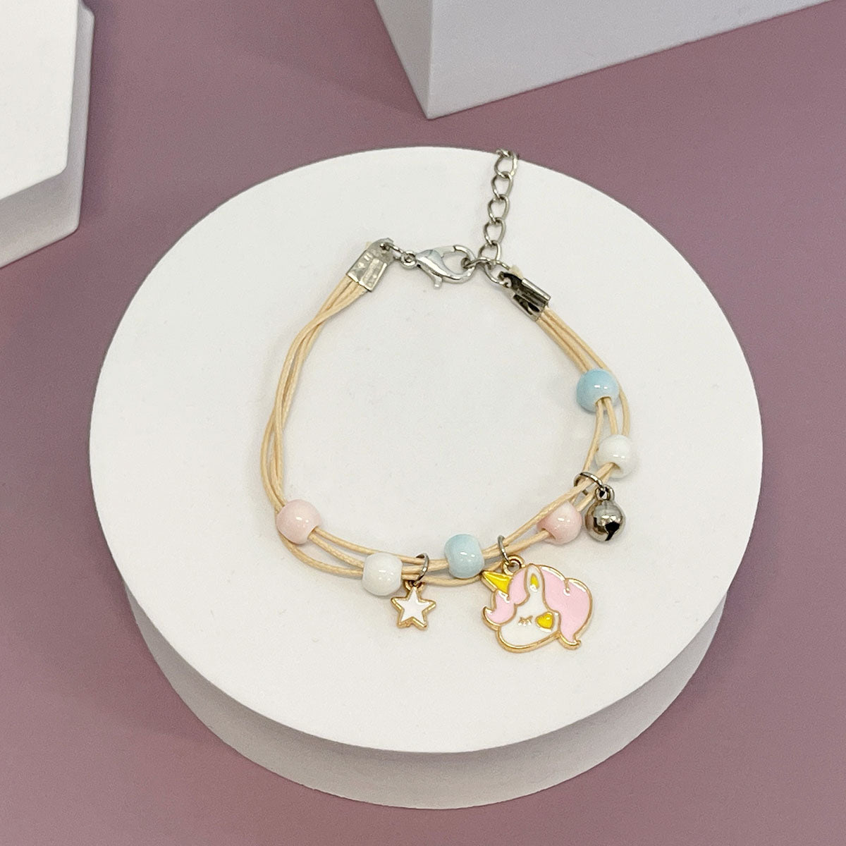 Wrapables Friendship Beaded Enamel Charm Bracelet