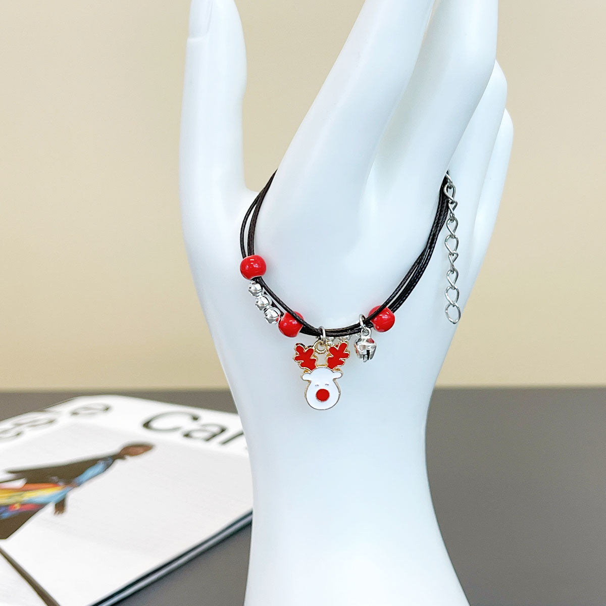 Wrapables Friendship Beaded Enamel Charm Bracelet