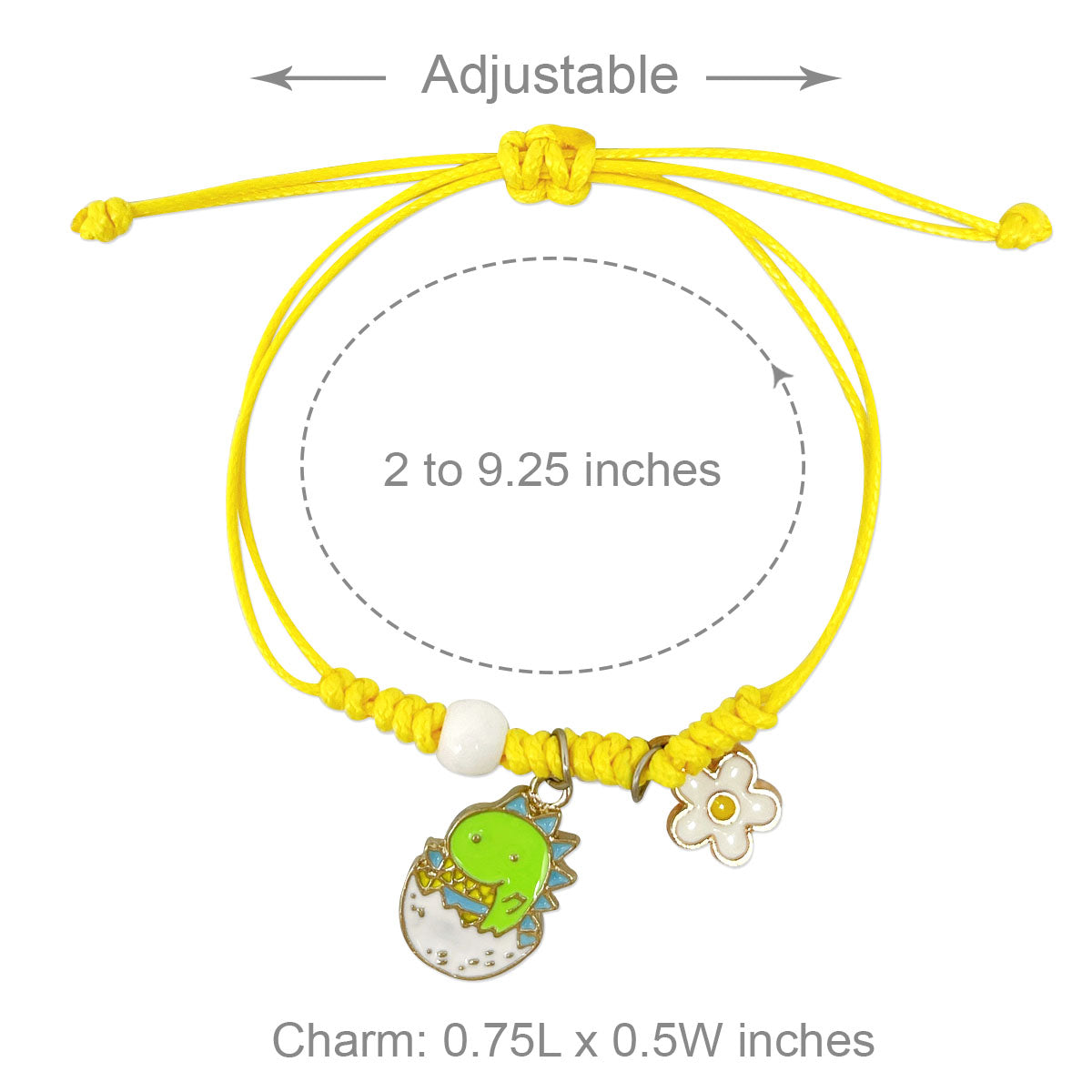 Wrapables Friendship Beaded Enamel Charm Bracelet
