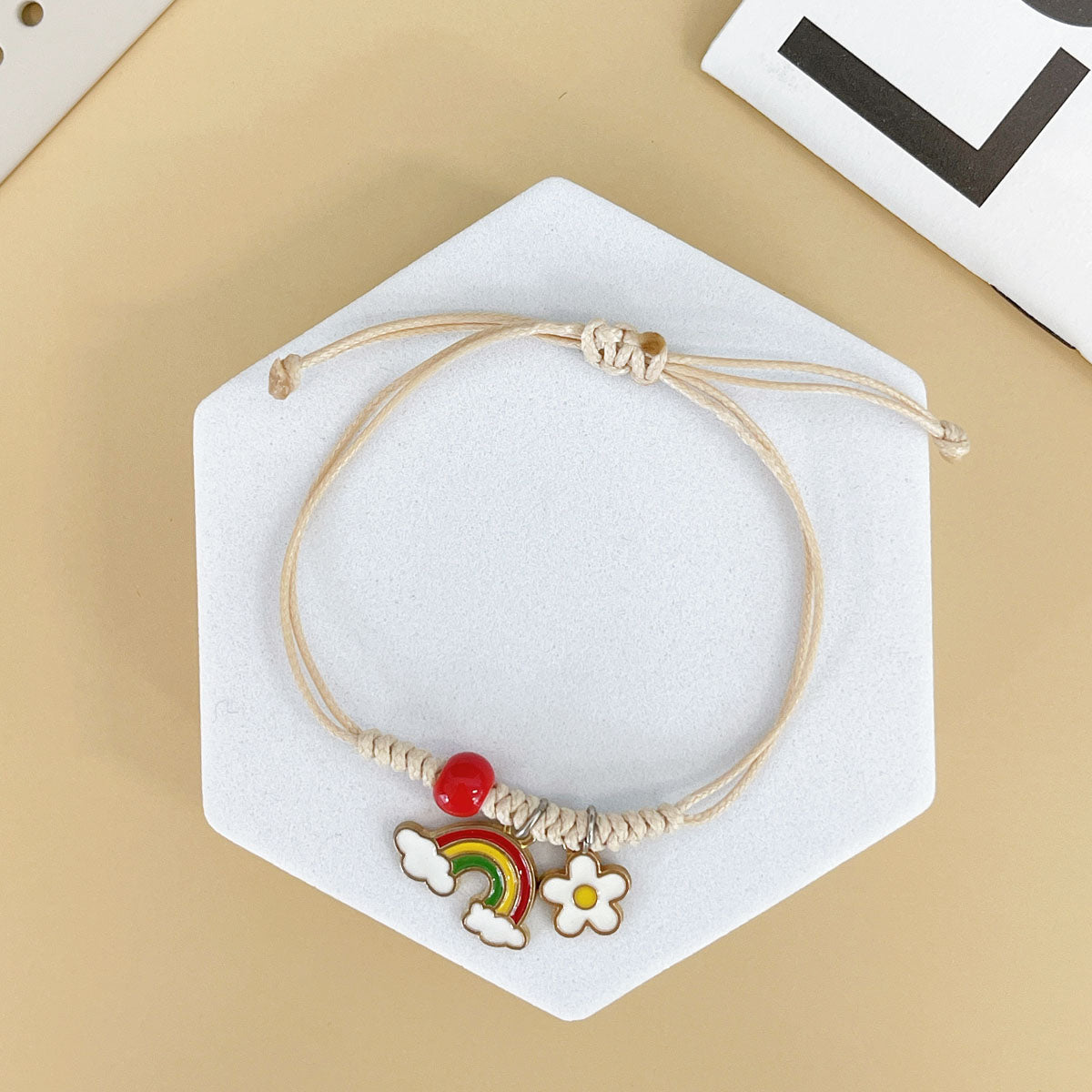 Wrapables Friendship Beaded Enamel Charm Bracelet
