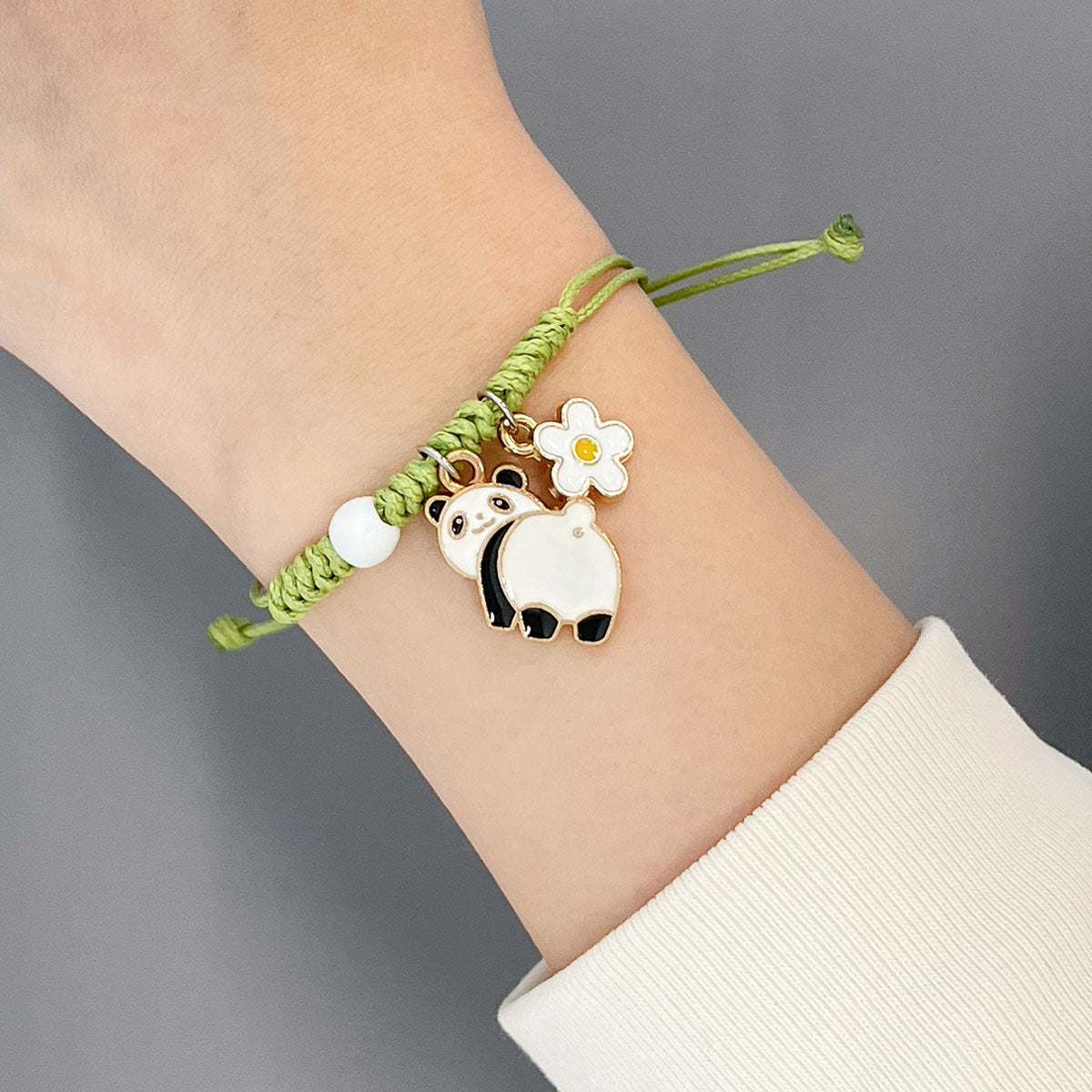 Wrapables Friendship Beaded Enamel Charm Bracelet