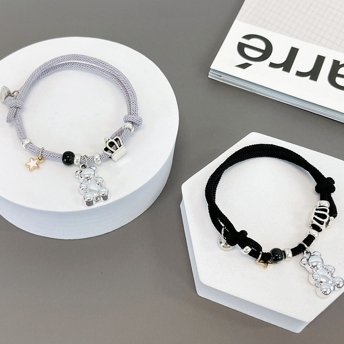 Wrapables Friendship Beaded Enamel Charm Bracelet